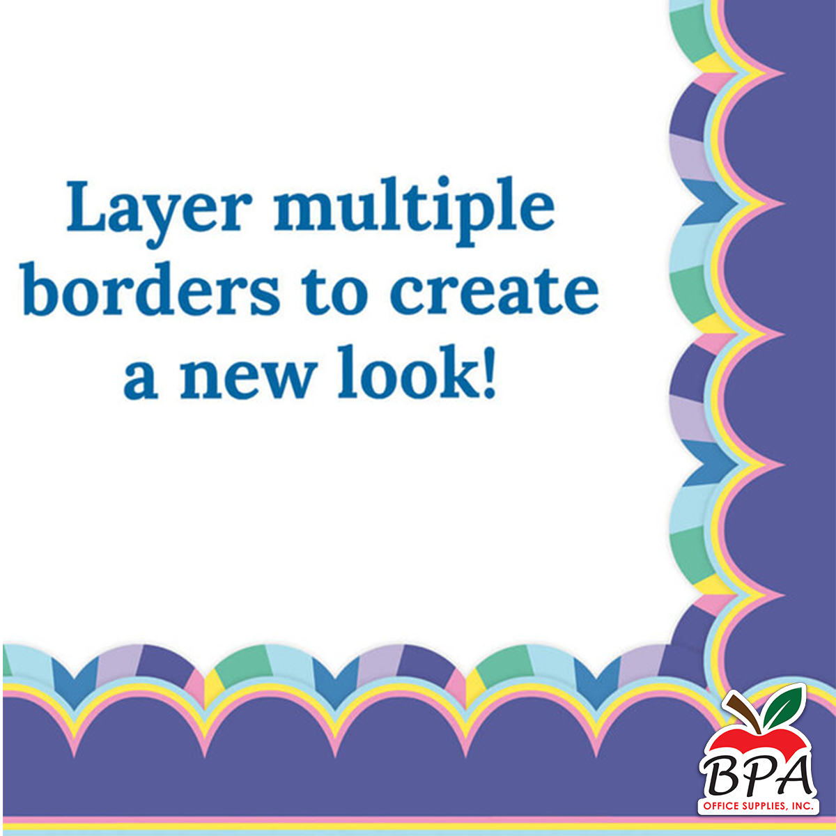 Carson Dellosa •  Borde "We Stick Together - Purple Burst"